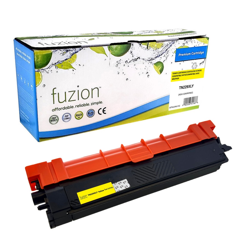 Brother Compatible TN229XL Yellow Toner Cartridge Fuzion Brand