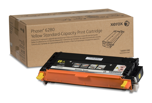 106R01390 Yellow Standard Capacity Print Cartridge, Phaser 6280 Xerox