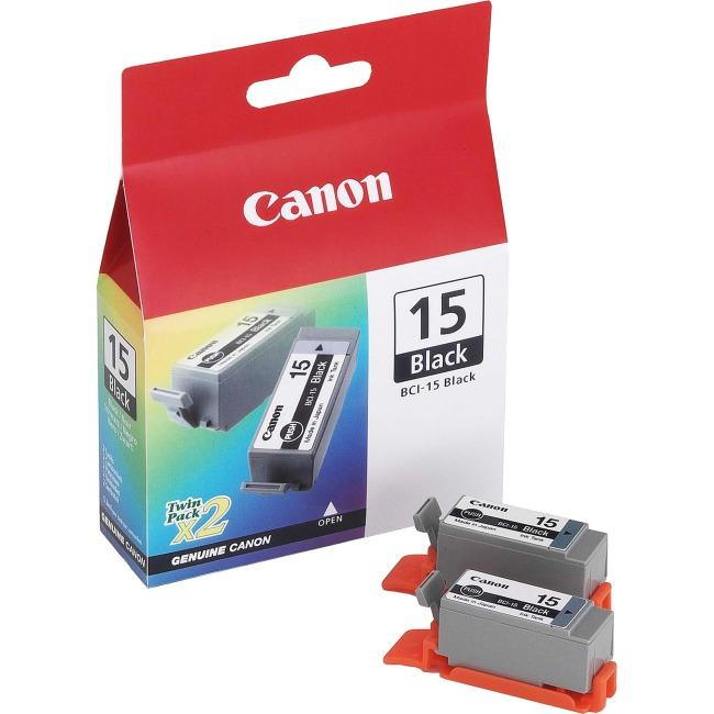 BCI-15 Black Twin Ink Cartridge SKU 8190A003 Canon