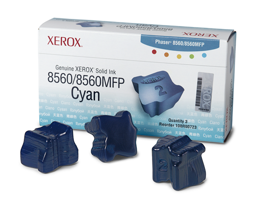 108R00723 Genuine Xerox Solid Ink Cyan, Phaser 8560/8560MFP (3 Sticks) Xerox