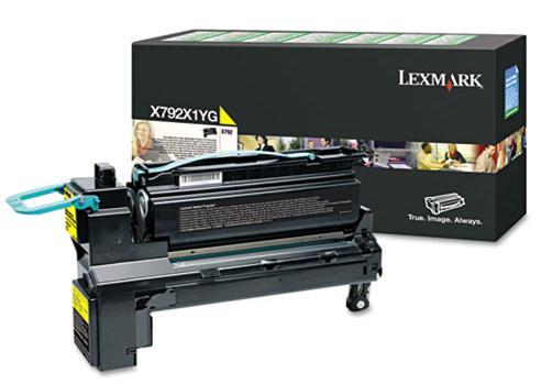 Lexmark X792 Yellow Return Programme 20K Print Cartridge Part no.: X792X1YG Lexmark