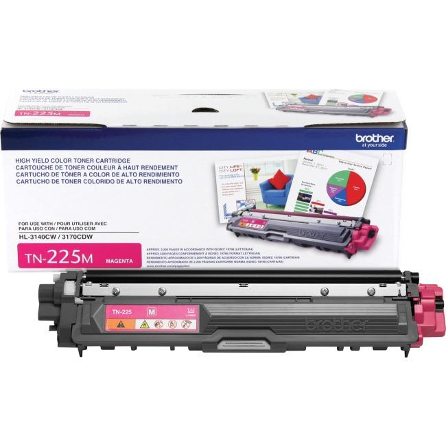 Brother TN225M Magenta Toner Cartridge, High Yield Brother