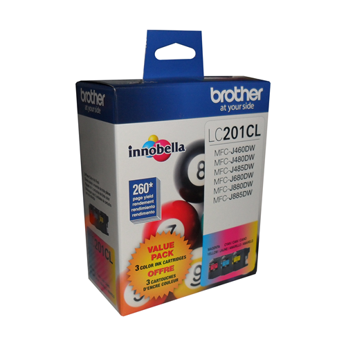 Brother LC2013PKS 3-Pack of Innobella  Colour Ink Cartridges (1 each of Cyan, Magenta, Yellow), Standard Yield Brother