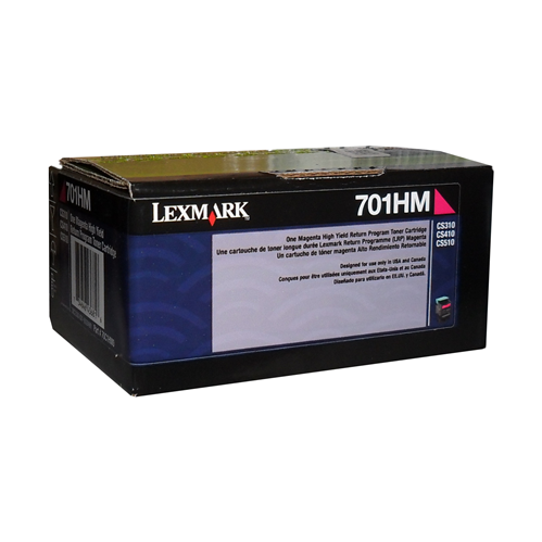 Lexmark CS310, CS/CX410, 510 Magenta Return Programme 3K Toner Cartridge Part no.: 70C1HM0 Lexmark