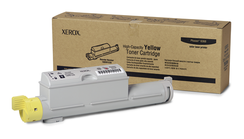 106R01220 Yellow High Capacity Toner Cartridge, Phaser 6360 Xerox