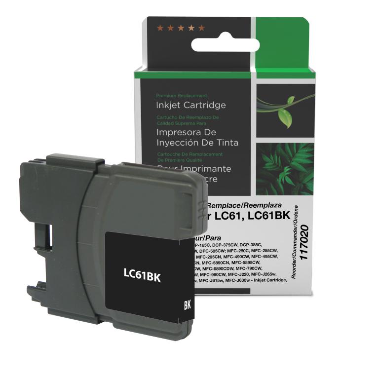 Black Ink Cartridge for Brother LC61