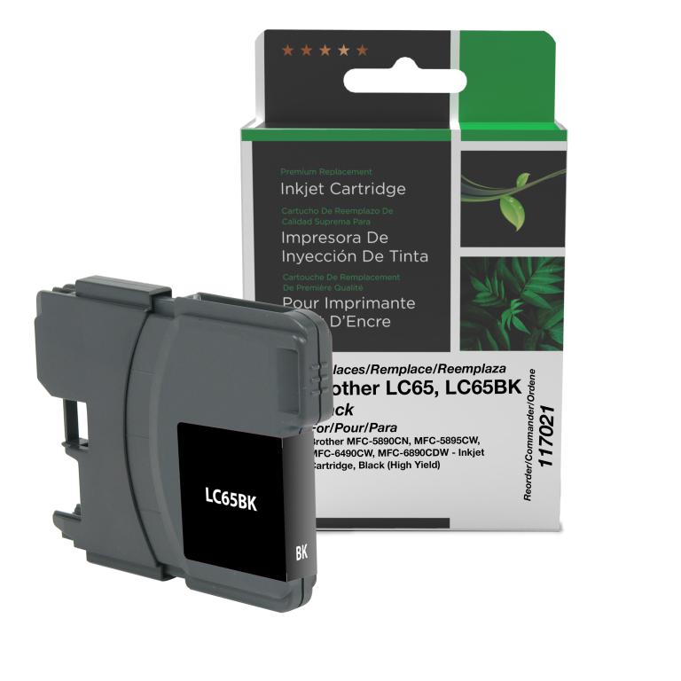 High Yield Black Ink Cartridge for Brother LC65