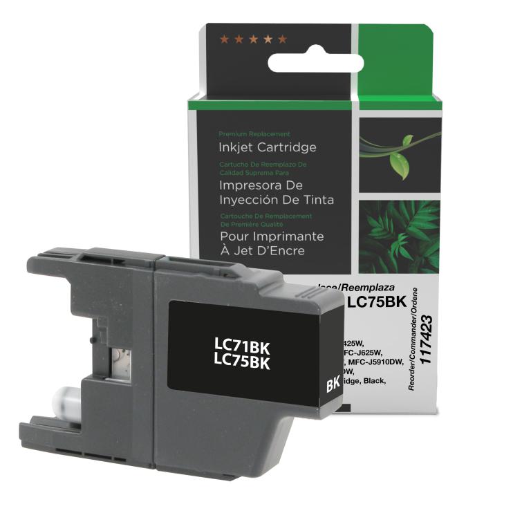 High Yield Black Ink Cartridge for Brother LC71/LC75