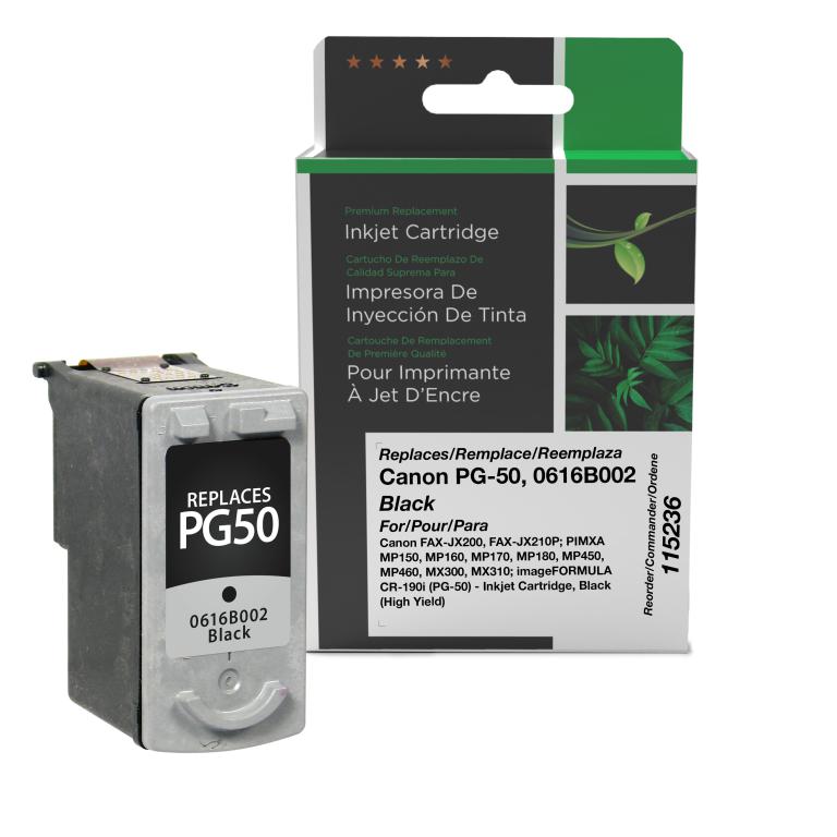 High Yield Black Ink Cartridge for Canon PG-50 (0616B002)