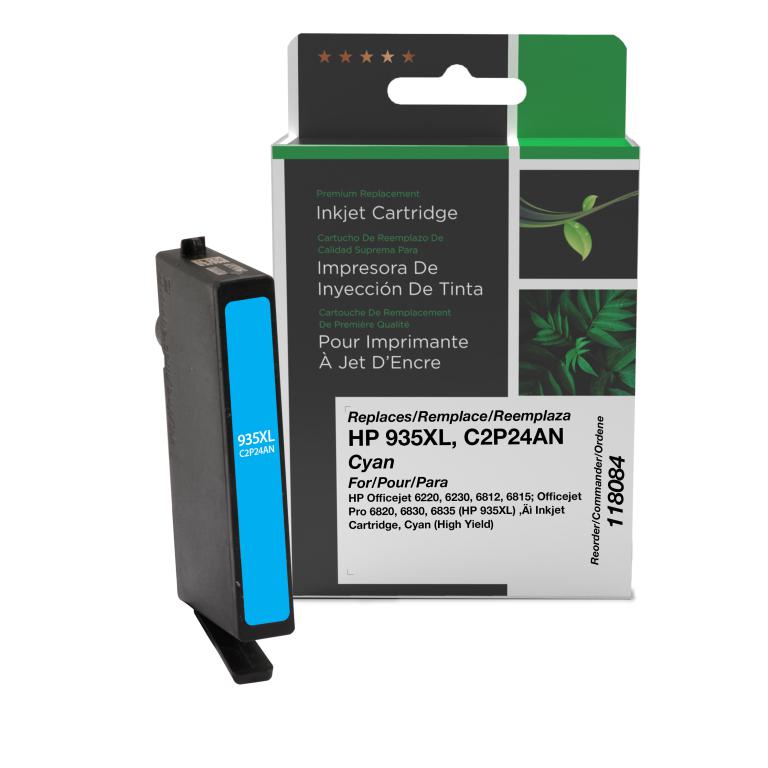 High Yield Cyan Ink Cartridge for HP 935XL (C2P24AN)