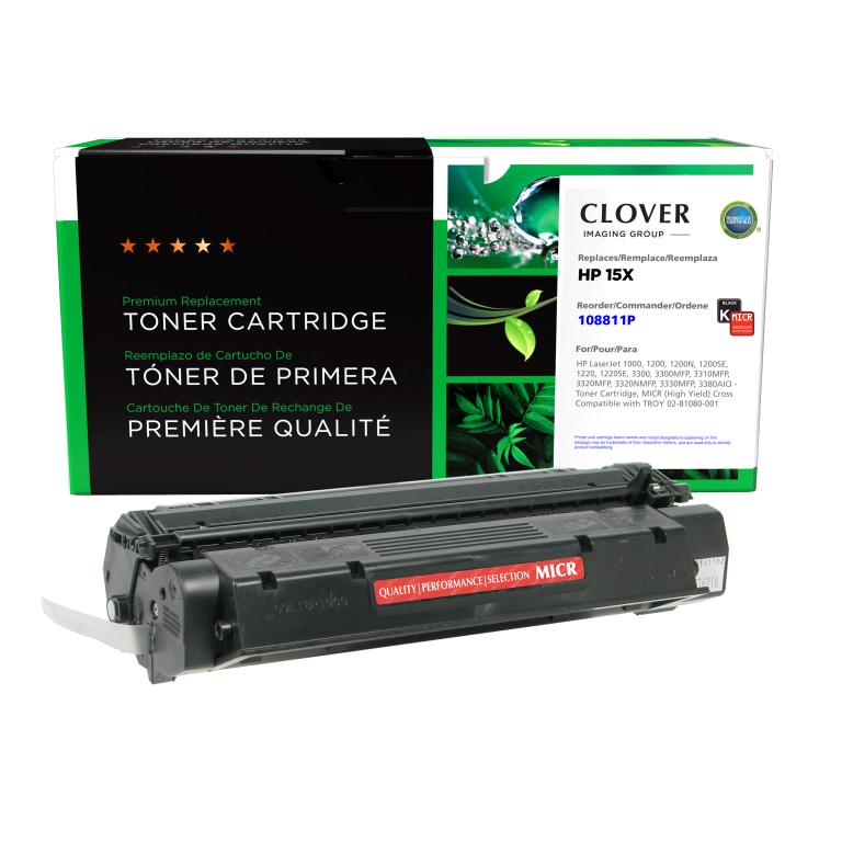 High Yield MICR Toner Cartridge for HP C7115X (HP 15X), TROY 02-81080-001