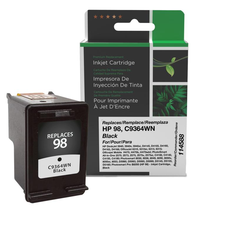 Black Ink Cartridge for HP C9364WN (HP 98)