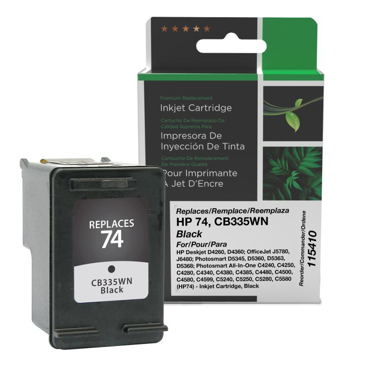 Black Ink Cartridge for HP 74 (CB335WN)