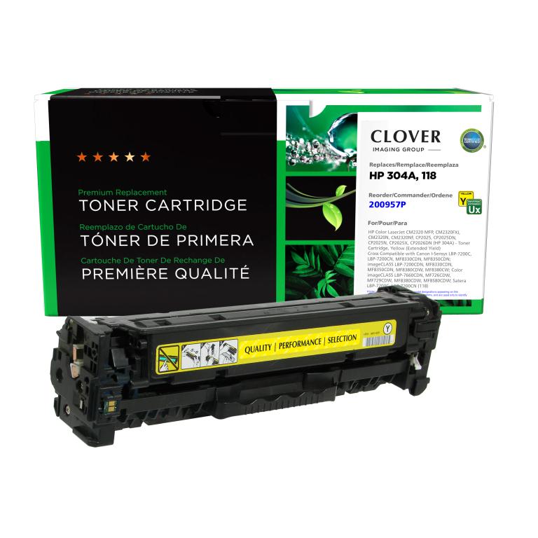 Extended Yield Yellow Toner Cartridge for HP CC532A