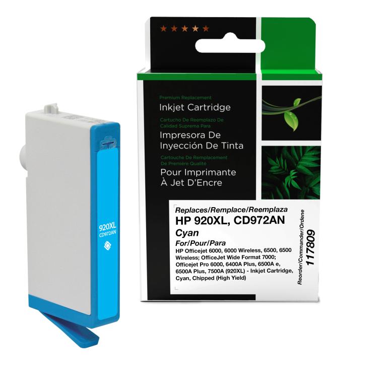 High Yield Cyan Ink Cartridge for HP 920XL (CD972AN)