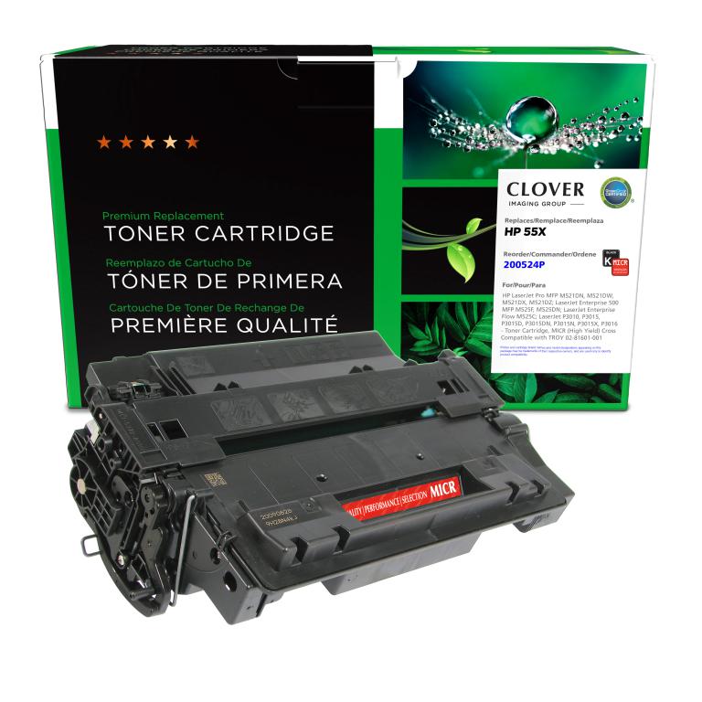 High Yield MICR Toner Cartridge for HP CE255X (HP 55X), TROY 02-81601-001