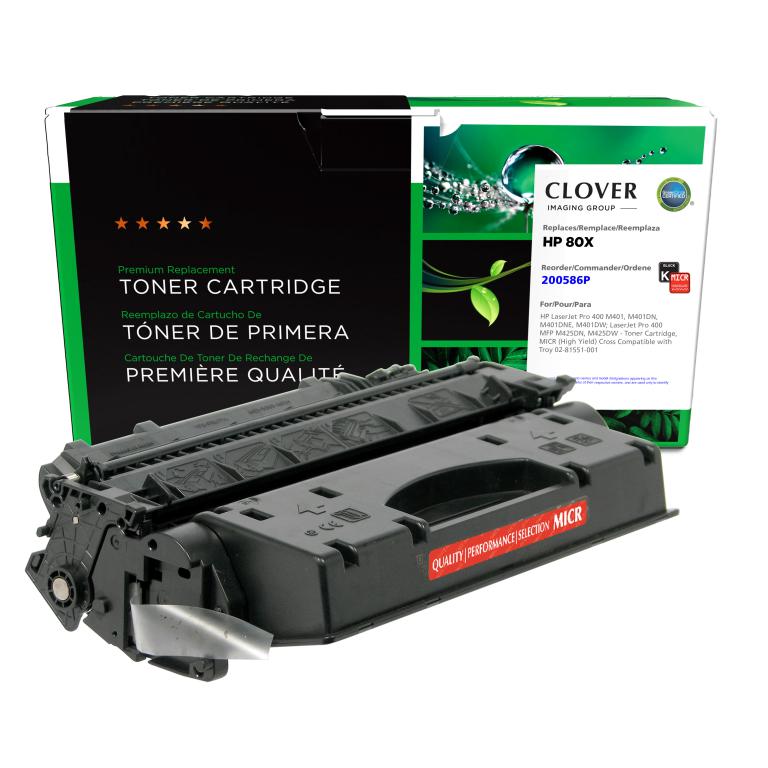 High Yield MICR Toner Cartridge for HP CF280X (HP 80X), TROY 02-81551-001