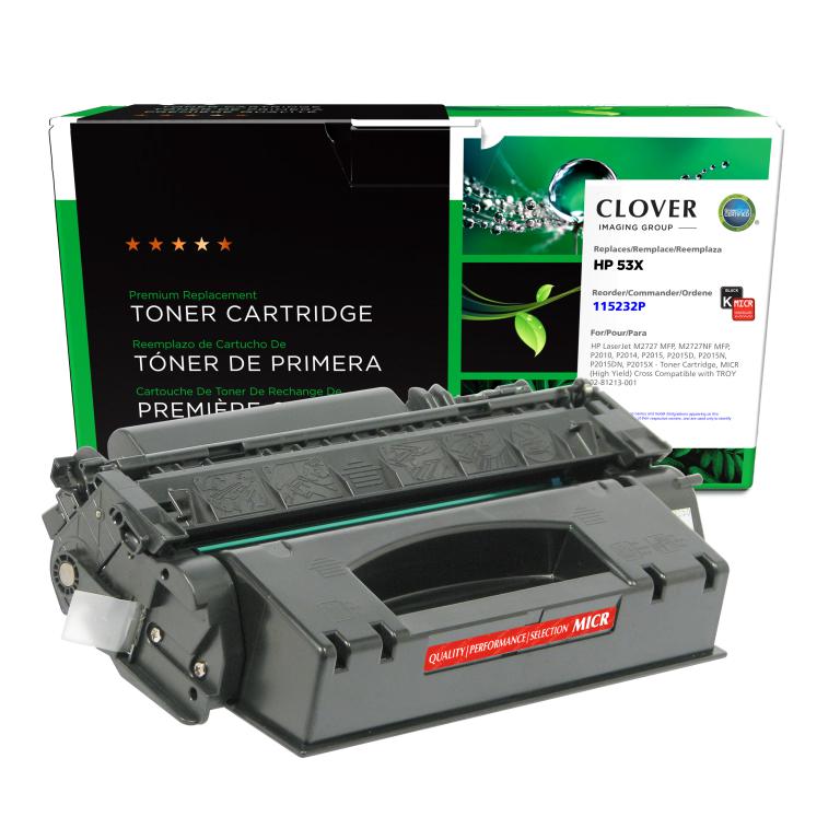 High Yield MICR Toner Cartridge for HP Q7553X (HP 53X), TROY 02-81213-001