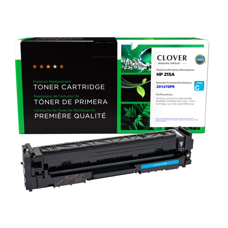 Cyan Toner Cartridge (Reused OEM Chip) for HP 215A (W2311A)