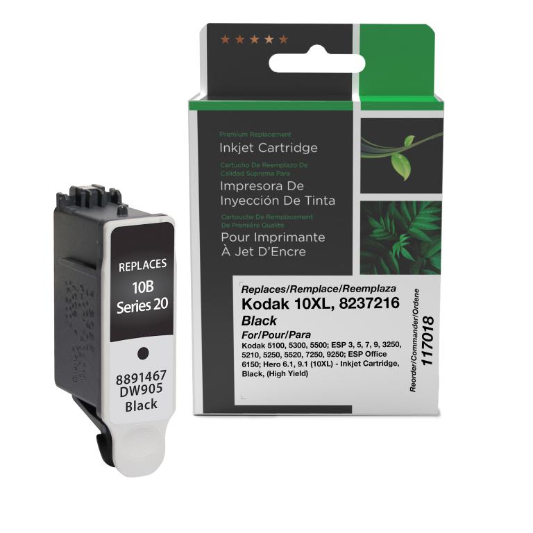 High Yield Black Ink Cartridge for Kodak 8237216 (10XL)