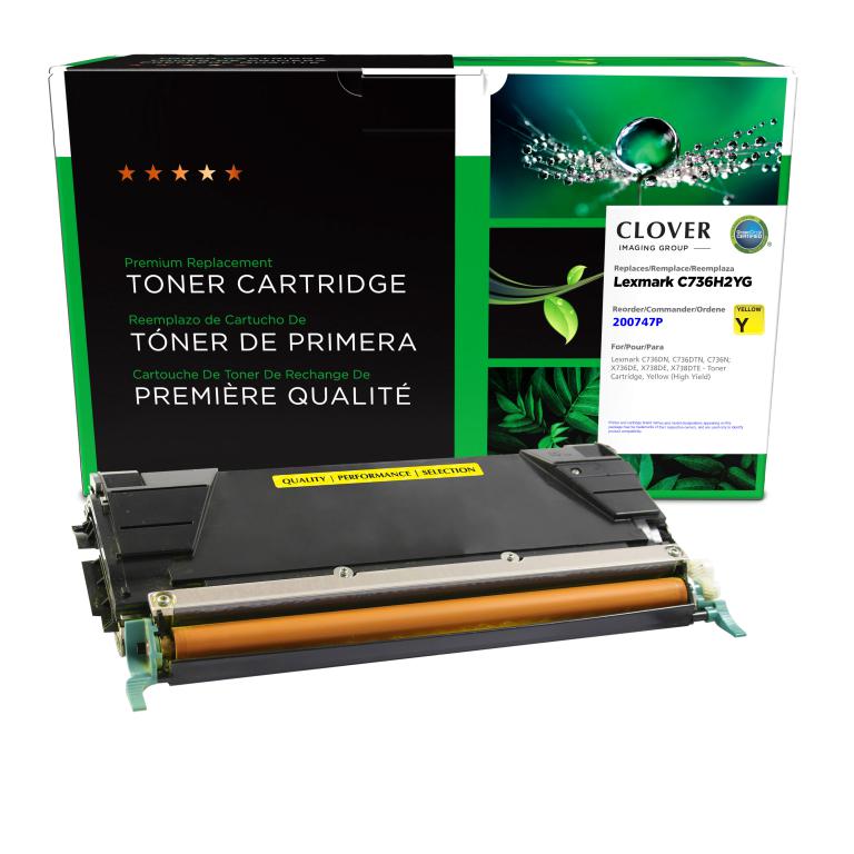 High Yield Yellow Toner Cartridge for Lexmark C736/X736/X738