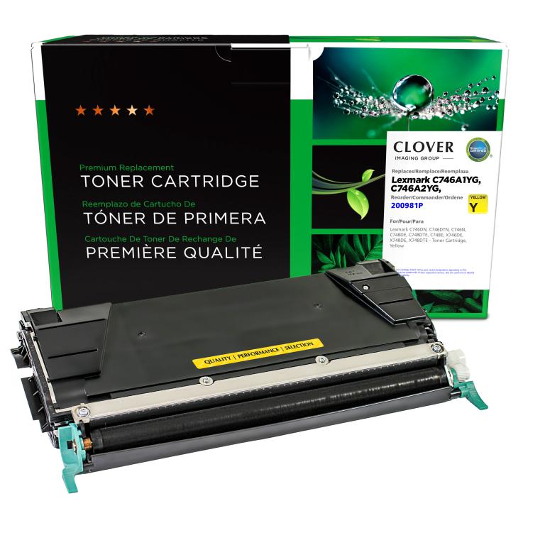 Yellow Toner Cartridge for Lexmark C746/C748