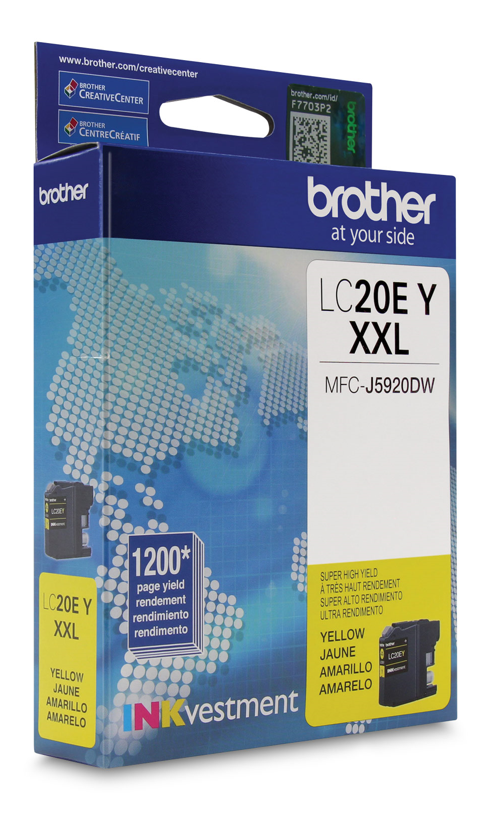 Brother LC20EYS INKvestment Yellow Ink Cartridge, Super High Yield (XXL Series) Brother