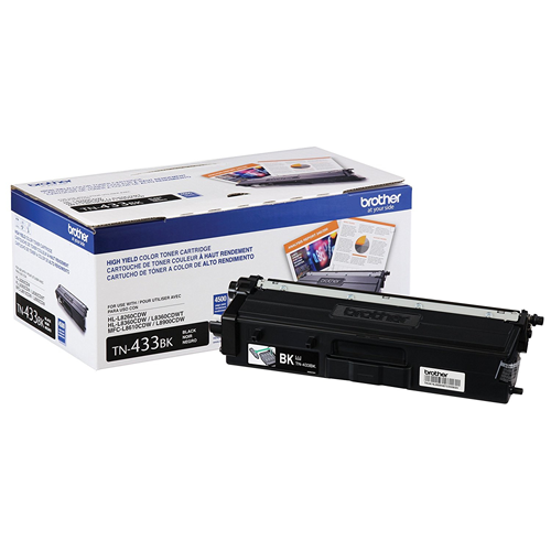 Brother TN433BK Toner Cartridge Black, High Yield Brother