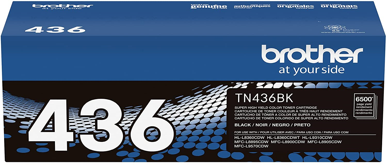 Brother TN436BK Black Toner Cartridge, Super High Yield Brother