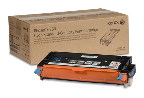 106R01388 Cyan Standard Capacity Print Cartridge, Phaser 6280 Xerox