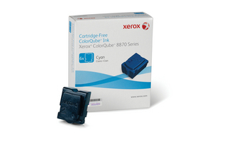 108R00950 Xerox Colorqube Ink Cyan, Colorqube 8870 (6 Sticks), North America For 8880 Colorqube Xerox