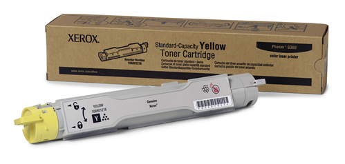 106R01216 Yellow Standard Capacity Toner Cartridge, Phaser 6360 Xerox