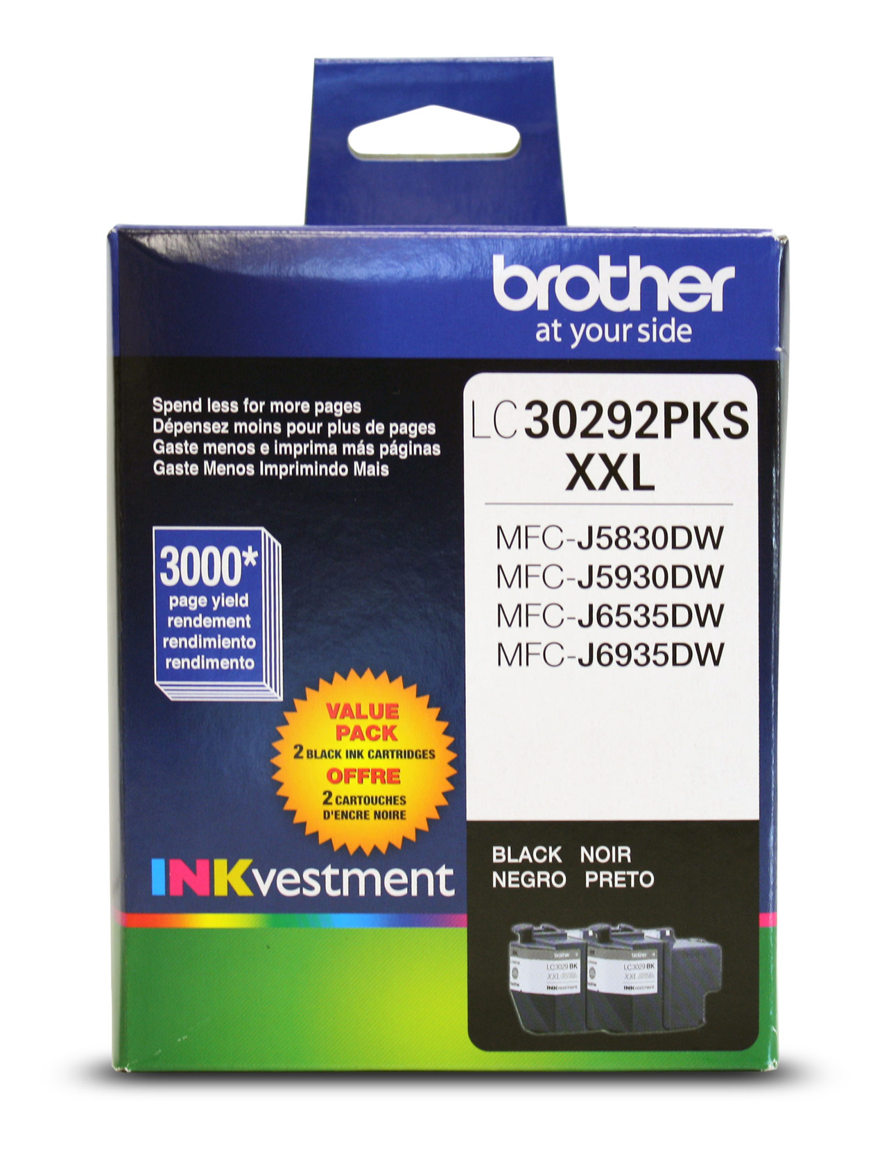 Brother LC30292PKS Innobella  Black Ink Cartridges, Super High Yield Brother