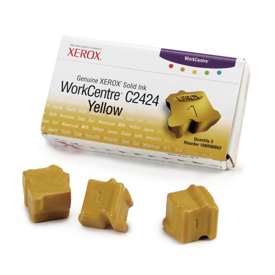 108R00662 Genuine Xerox WorkCentre C2424 Solid Ink Yellow (3 Sticks) Xerox