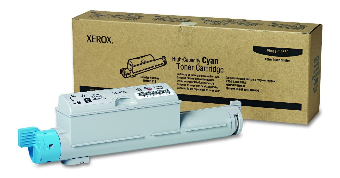 106R01218 Cyan High Capacity Toner Cartridge, Phaser 6360 Xerox